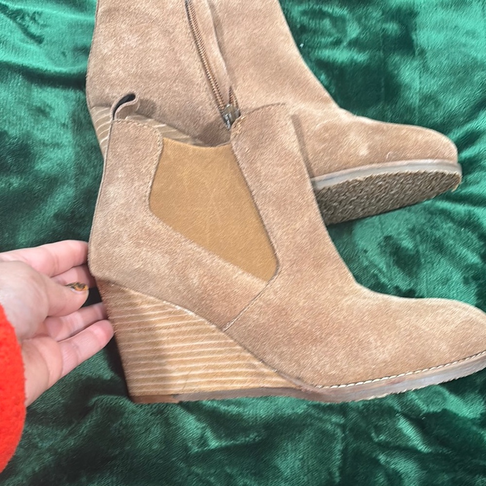 Diba Tan Ankle Boots with Suede Finish